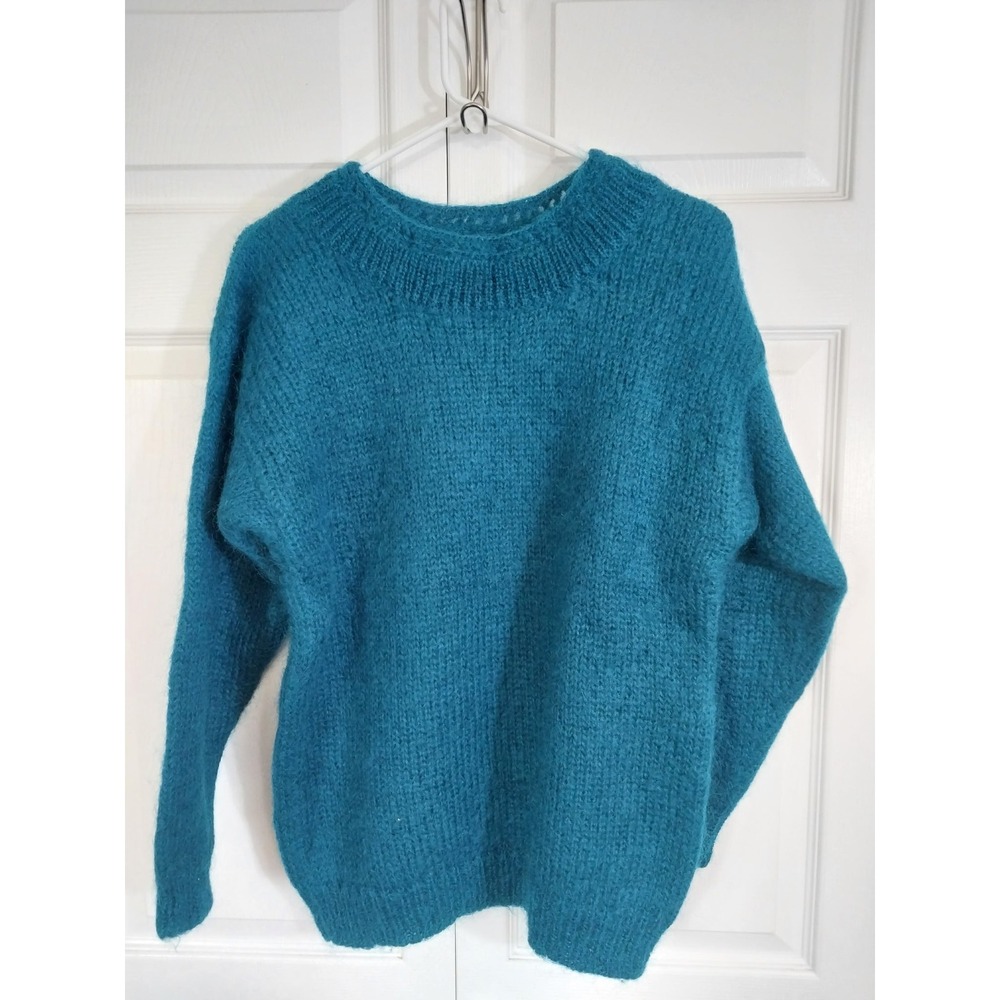 Rafaella Teal Crew Neck Sweater